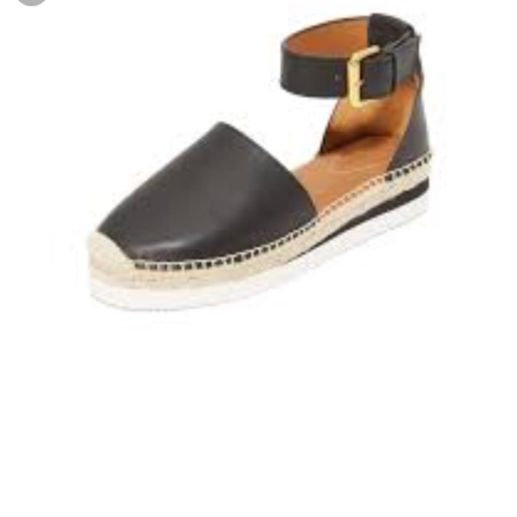 See You Monday Shoes - See by Chloe leather espadrilles.